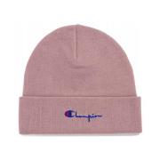 Roze Script Logo Beanie Muts Champion , Pink , Dames