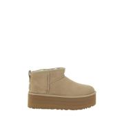 Schapenvacht Gevoerde Plateau Laarzen UGG , Beige , Dames