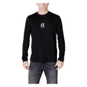 Ronde Hals Lange Mouwen Gebreide Sweater Armani Exchange , Black , Her...