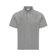 Cassandre Polo Shirt Saint Laurent , Gray , Heren