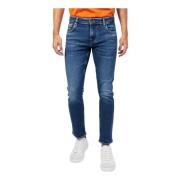 Blauwe Skinny Katoenen Jeans Guess , Blue , Heren