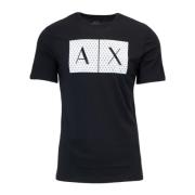 Heren Bedrukt T-shirt Armani Exchange , Black , Heren