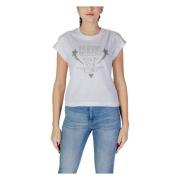 Klassiek Wit Katoenen T-shirt Guess , White , Dames