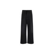 Wide Leg Denim Jeans Balenciaga , Black , Heren