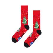 Kerstboom Ontwerp Crew Socks Happy Socks , Red , Dames