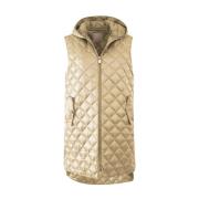 Gewatteerde nylonvest met capuchon YES ZEE , Beige , Dames