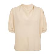 Liv, ivoor stretch zijden blouse Cortana , Beige , Dames