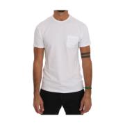 Wit Elegant T-shirt Italiaans vakmanschap Daniele Alessandrini , White...