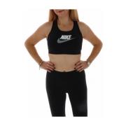 Essentiële Sportbeha Zwarte Print Top Nike , Black , Dames