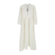 Witte Jurk met V-hals en Flare Isabel Marant Étoile , White , Dames