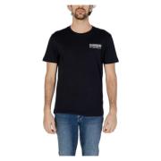 Korte Mouw Crew Neck T-shirt Napapijri , Black , Heren