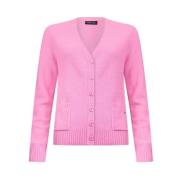 Cardigan in Rosebloom Kleur Roberto sarto , Pink , Dames