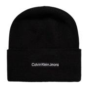 Moderne Print Beanie Hat Calvin Klein , Black , Heren