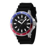 Duiker Analoog Horloge met Siliconen Band Invicta , Black , Heren