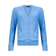 Cardigan Vest Hemelsblauw Lange Mouw Roberto sarto , Blue , Dames