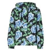 Zwarte Waterdichte Bloemenjas Kenzo , Multicolor , Dames