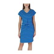 Blauwe Katoenen Jurk Lente/Zomer Collectie b.young , Blue , Dames