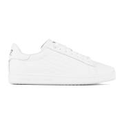 Witte Leren Sneakers Adelaarslogo Emporio Armani EA7 , White , Heren