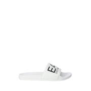 Witte Slides Sandalen voor Mannen Emporio Armani EA7 , White , Heren