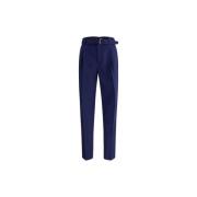 Geplooide broek met verstelbare riem Brioni , Blue , Heren