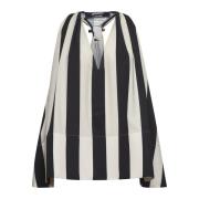 Gestreepte V-hals Mouwloze Top Jacquemus , Multicolor , Dames