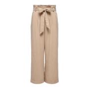 Wide Trousers Only , Beige , Dames