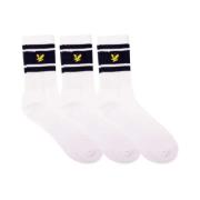 Gestreepte Crew Sokken 3-Pack Lyle & Scott , White , Heren