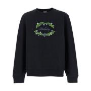 Zwarte Crewneck Sweatshirt met Logo Borduursel Burberry , Black , Here...