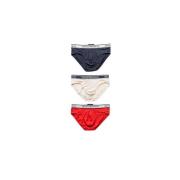 Rode Katoenen Stretch Briefs Emporio Armani , Multicolor , Heren