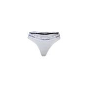 Witte Katoenen String Slip Calvin Klein , White , Dames