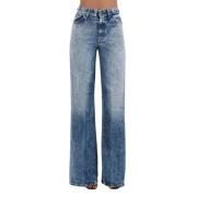 Wide Leg Jeans Amber Model Dondup , Blue , Dames