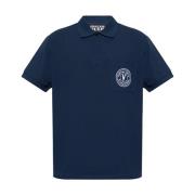 Blauw Logo Polo Shirt Versace Jeans Couture , Blue , Heren