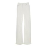 Witte Denim Jeans met Riemlussen Adriano Goldschmied , White , Dames