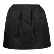 Zwarte Re-Nylon A-lijn Rok Prada , Black , Dames