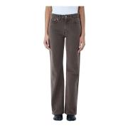 Straight Leg Jeans Our Legacy , Brown , Dames