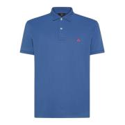 Blauwe Plantago Polo T-shirts en Polos Peuterey , Blue , Heren