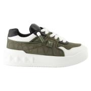 Stud XL Manden Groen Leren Sneakers Valentino Garavani , Green , Heren