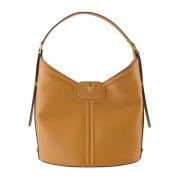 Hobo tas van generfd leer met VLogo Valentino Garavani , Brown , Dames