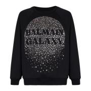 Galaxy geborduurd sweatshirt Balmain , Black , Heren