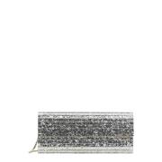 Metalen Strass Clutch met Acrylpanelen Jimmy Choo , Gray , Dames