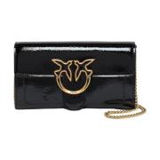 Mini zwart antiek goud tas Pinko , Black , Dames