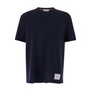 Blauw Logo Patch T-shirt en Polo Thom Browne , Blue , Heren