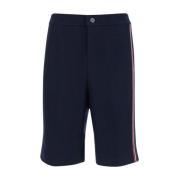 Blauwe Bermuda Shorts met Streepdetail Thom Browne , Blue , Heren