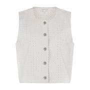 Lurex Denim Vest Tramontana , Beige , Dames