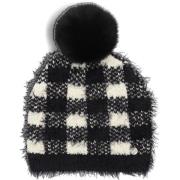 Geruite Hoed met Glitterdraad Pompon Liu Jo , Black , Dames