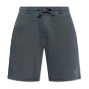 Shorts met geborduurd logo Woolrich , Blue , Heren