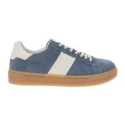 Leren Heren Sneakers Stijlvol en Nerogiardini , Blue , Heren