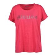 Katoenen T-shirt Blauer , Pink , Dames