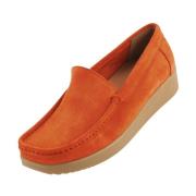 Elin Loafer Suede Nature Footwear , Orange , Dames