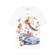 Witte Crew Neck T-shirt Off White , White , Heren